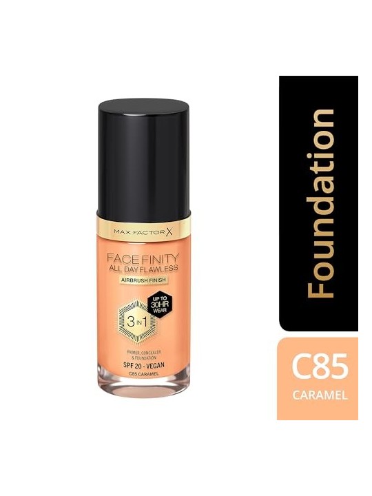 Max Factor Facefinity All Day Flawless 3 In 1 Foundation 30ml C85 Caramel