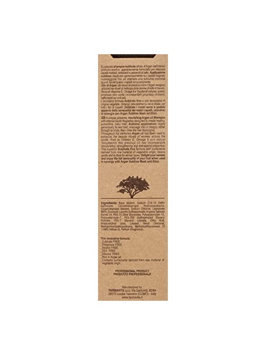 FarmaVita Argan Sublime Olio di Argan Shampoo 250ml