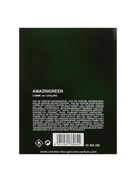Comme des Garcons Amazingreen Eau de Parfum 50ml