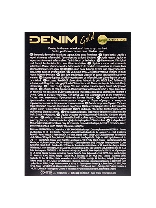 Denim Dopobarba Oro uomo 100ml
