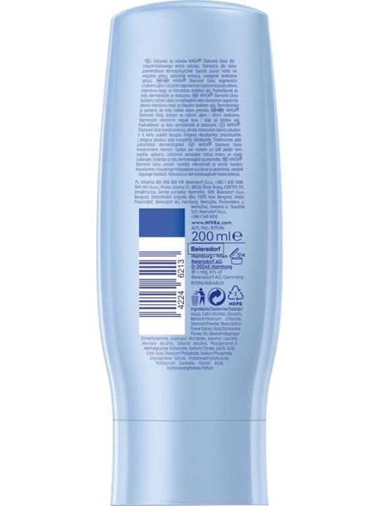 NIVEA Diamond Gloss balsamo delicato per capelli 200ml