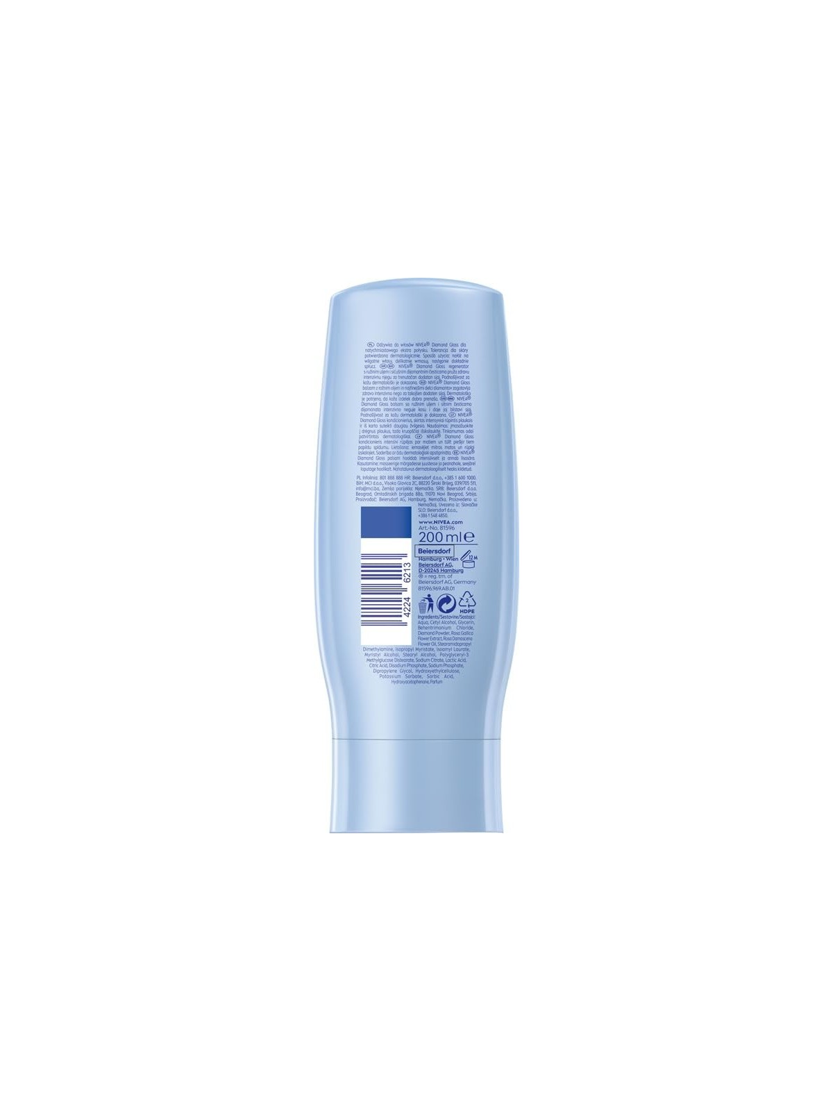 NIVEA Diamond Gloss balsamo delicato per capelli 200ml