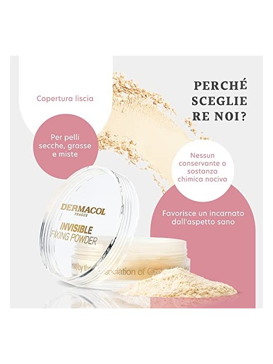 Dermacol Invisible Fixing Powder Polvere fondente leggera 135 g donna Light