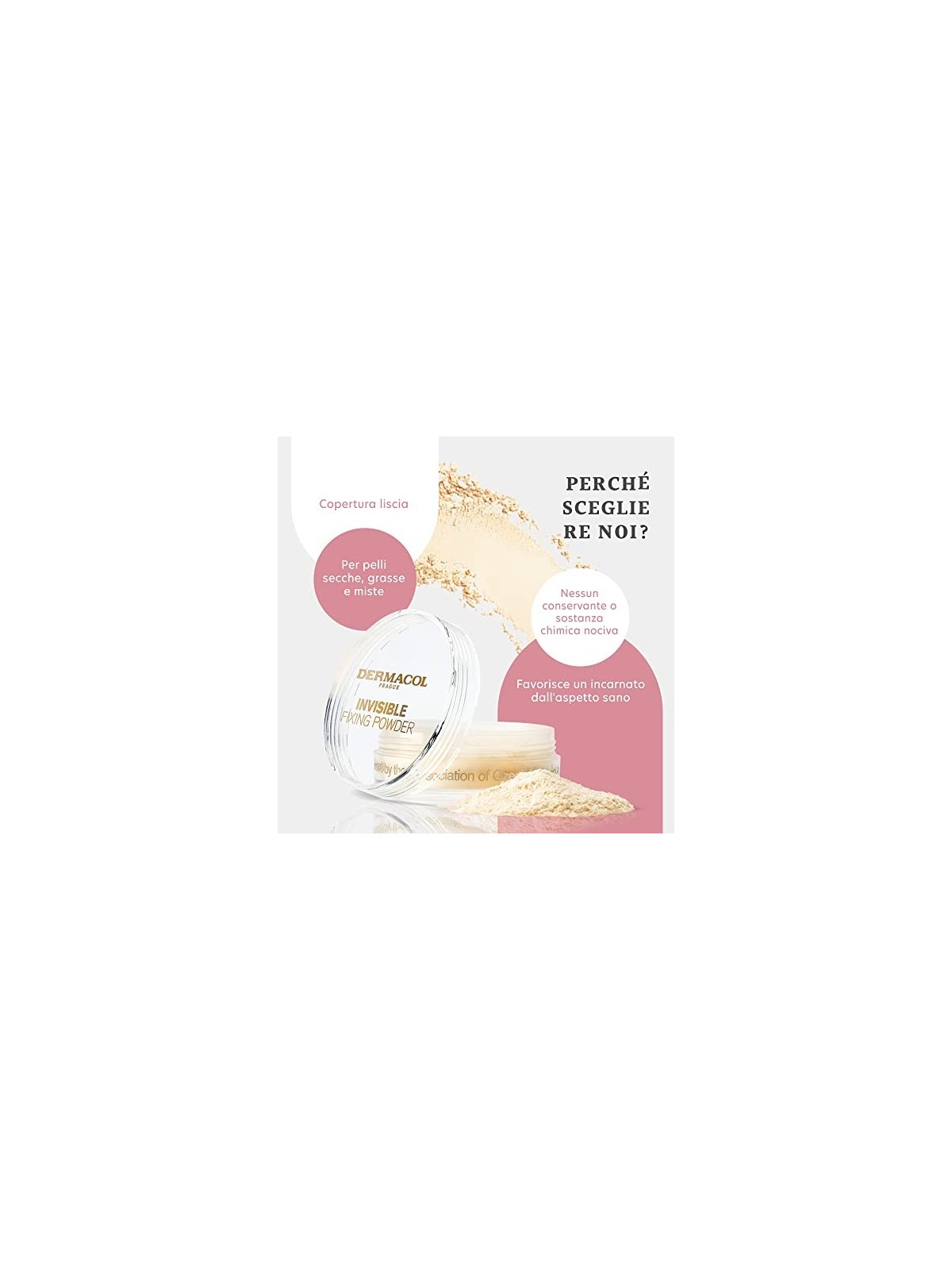 Dermacol Invisible Fixing Powder Polvere fondente leggera 135 g donna Light
