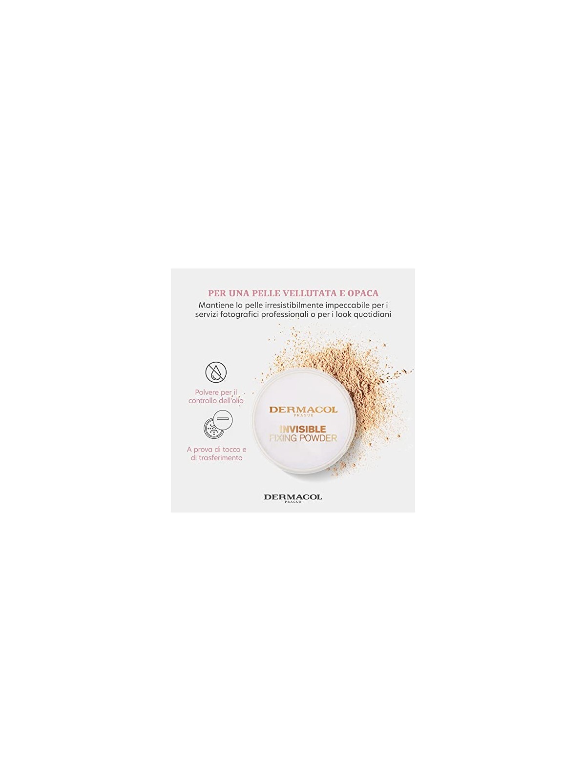 Dermacol Invisible Fixing Powder Polvere fondente leggera 135 g donna Natural