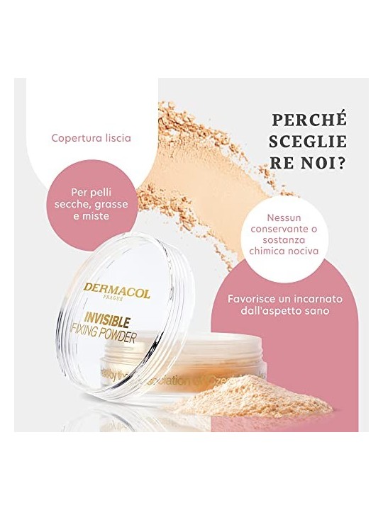 Dermacol Invisible Fixing Powder Polvere fondente leggera 135 g donna Natural