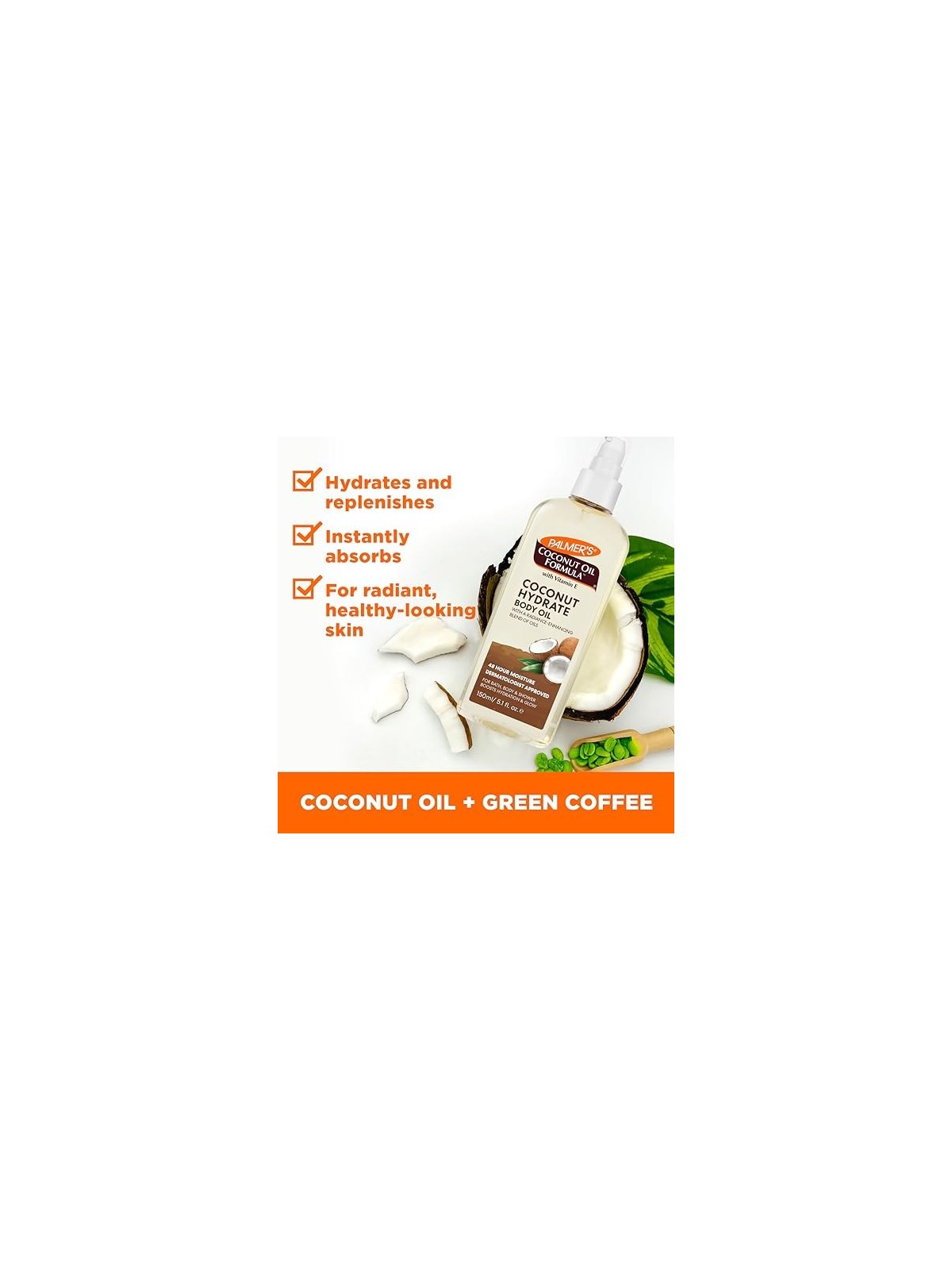Olio per il corpo al cocco Palmer's 150ml