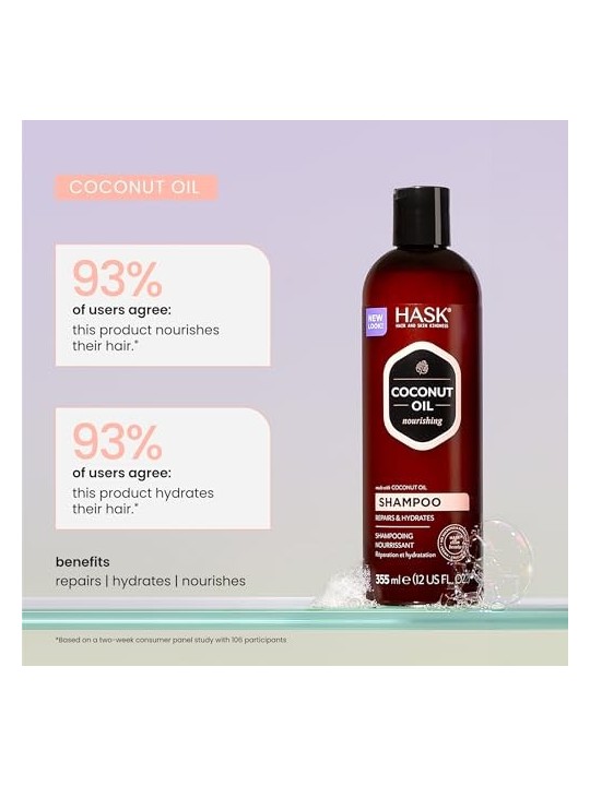 Shampoo Nutriente Hask Monoi Olio di Cocco 355ml