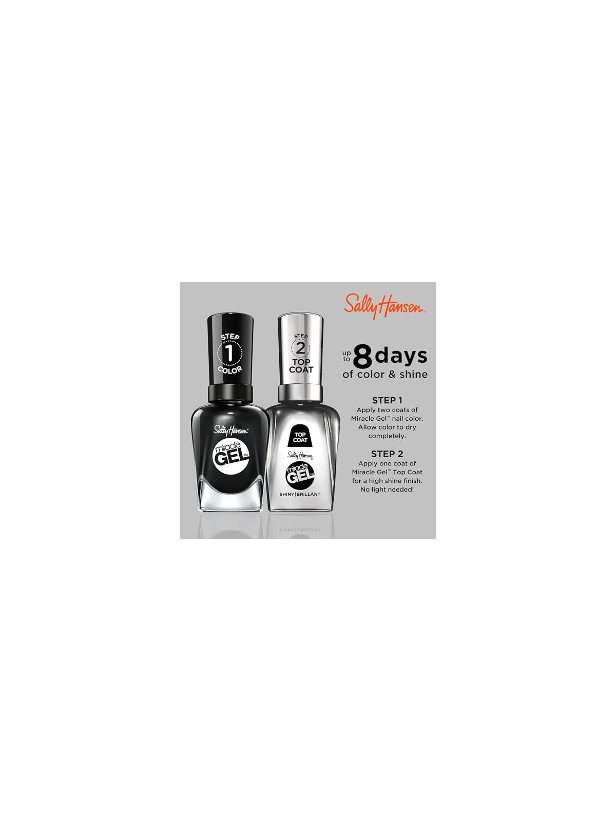 Sally Hansen Miracle Gel Smalto per Unghie 14 7 ml 460 Blacky O donna