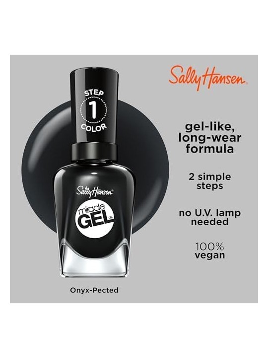 Sally Hansen Miracle Gel Smalto per Unghie 14 7 ml 460 Blacky O donna