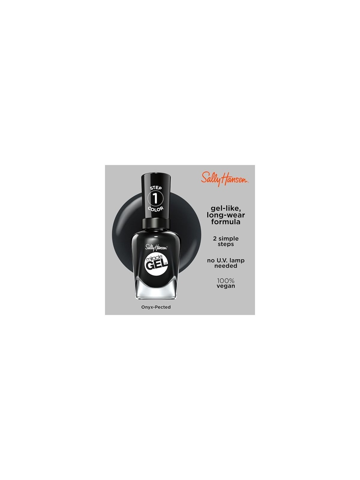 Sally Hansen Miracle Gel Smalto per Unghie 14 7 ml 460 Blacky O donna