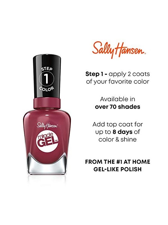 Sally Hansen Miracle Gel Smalto per Unghie 14 7 ml 460 Blacky O donna