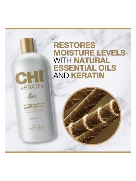 Farouk Systems Balsamo per ripristinare i capelli danneggiati CHI balsamo alla cheratina donna 946ml