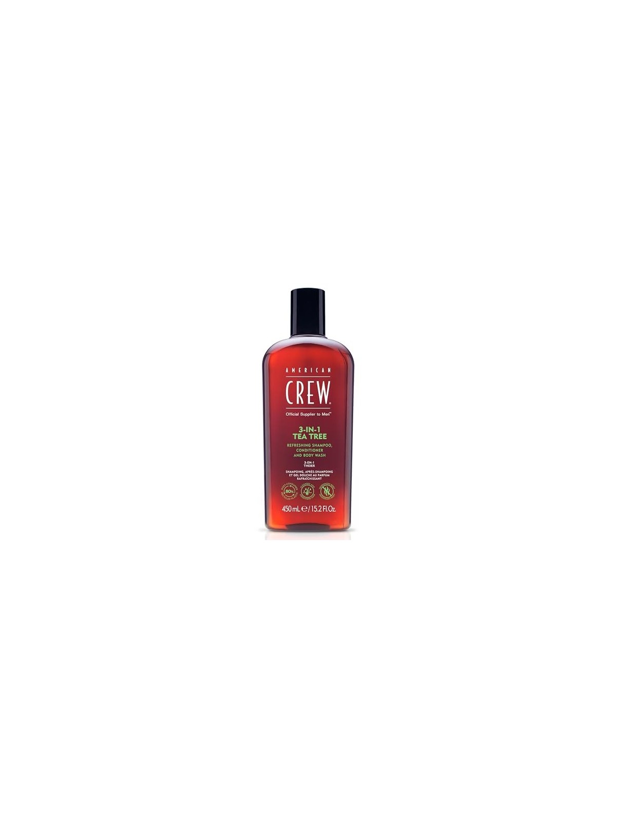 American Crew Tea Tree 3In1 Shampoo Conditioner & Body Wash uomo 450ml