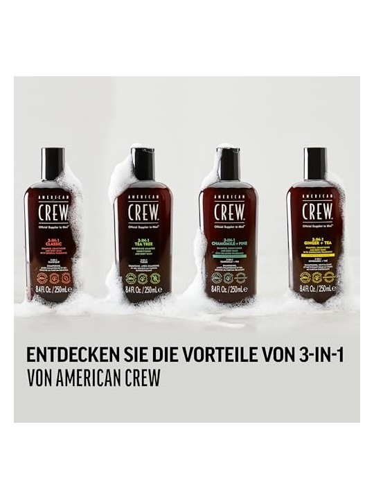 American Crew Tea Tree 3In1 Shampoo Conditioner & Body Wash uomo 450ml