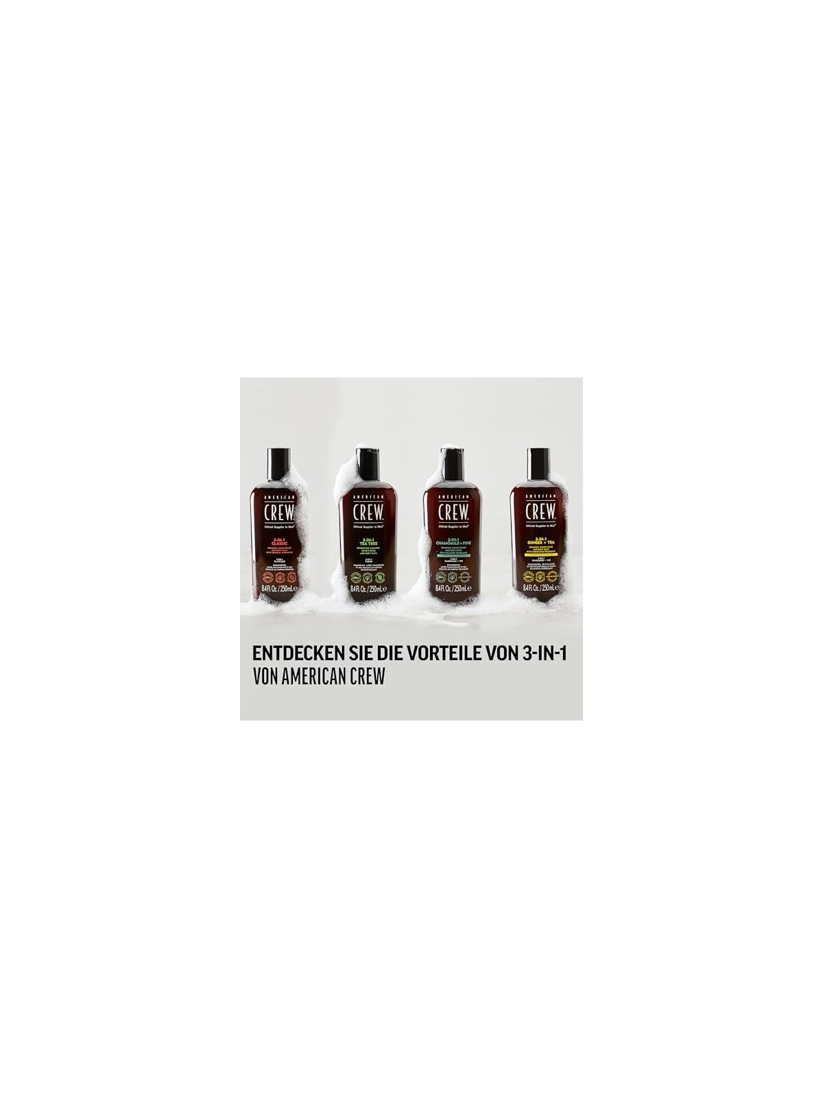 American Crew Tea Tree 3In1 Shampoo Conditioner & Body Wash uomo 450ml