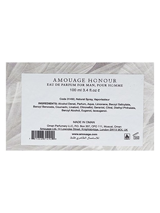 Amouage Honour Man Eau de Parfum Uomo 100ml