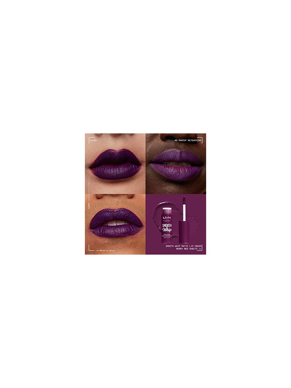 Nyx Professional Make Up SMOOTH WHIPE crema per labbra opaca in berry bed 4ml donna