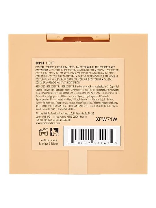 Nyx Professional Make Up CORRETTIVO CORRETTO CONTOUR luce 6x15 unisex