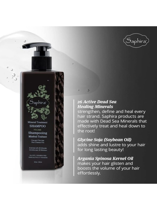 Saphira Trattamento Minerale Shampoo Trattamento Capelli Umidit Volume Per Tutti Tipi di Capelli 1000ml None Saphira www.essenze