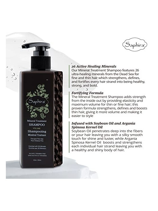 Saphira Trattamento Minerale Shampoo Trattamento Capelli Umidit Volume Per Tutti Tipi di Capelli 1000ml None Saphira www.essenze