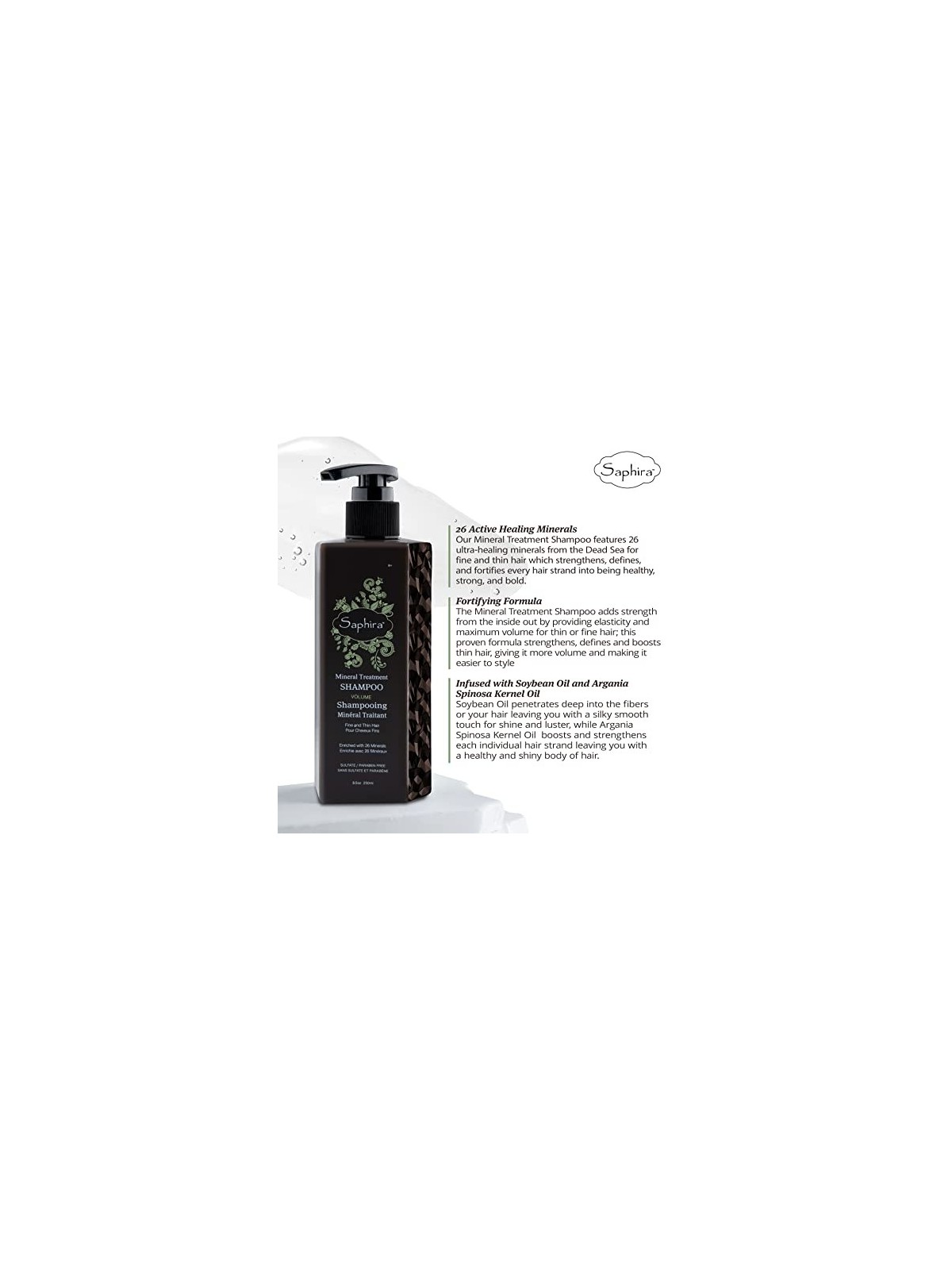 Saphira Trattamento Minerale Shampoo Trattamento Capelli Umidit Volume Per Tutti Tipi di Capelli 1000ml None Saphira www.essenze