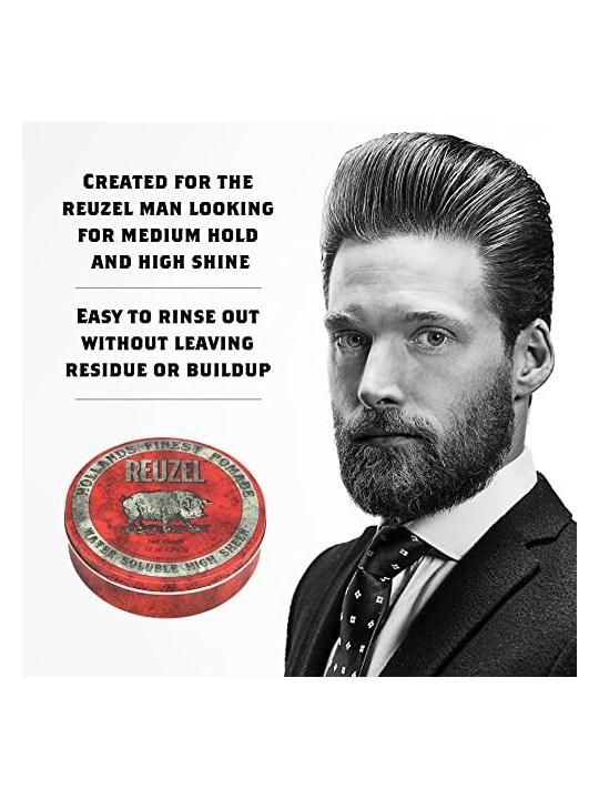 Reuzel Red Pomade Water Soluble High Sheed Pomata per capelli donna 3400g
