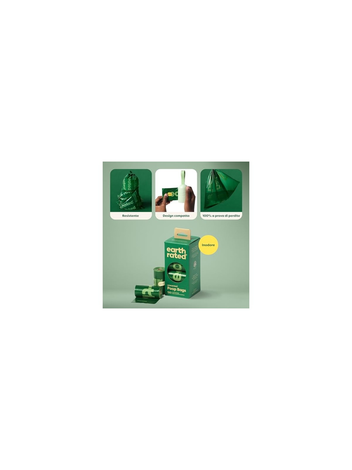Earth Rated ROLLOS refill bags unscented