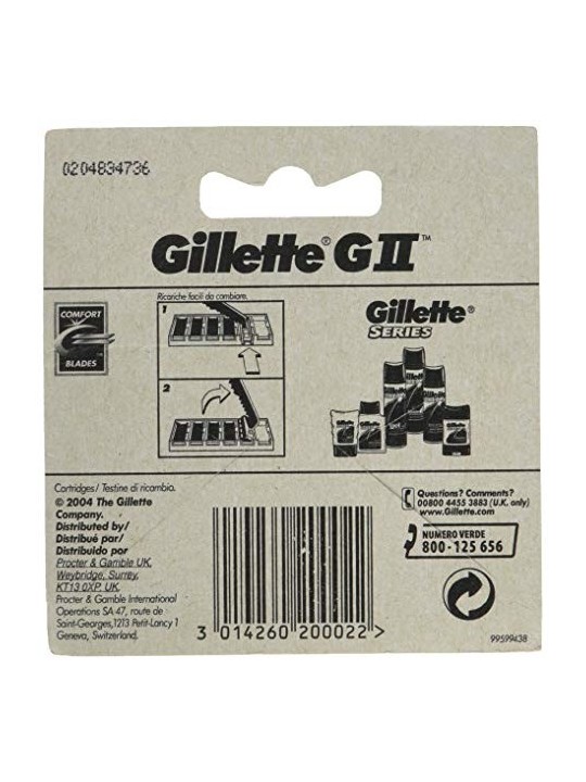 Gillette GII Caricatore 5 Ricambi Uomo