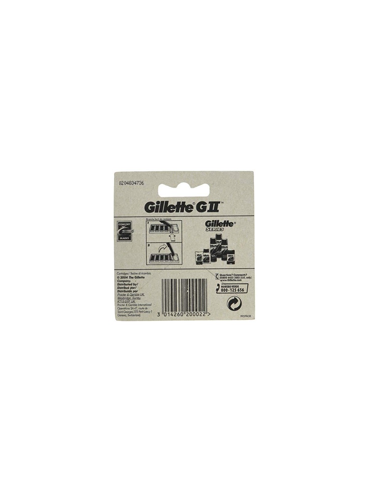 Gillette GII Caricatore 5 Ricambi Uomo