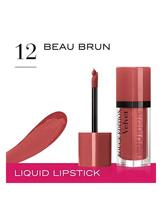 Bourjois Rouge Velvet Edition 6 Rossetto 7 ml 12 Beau Brun donna