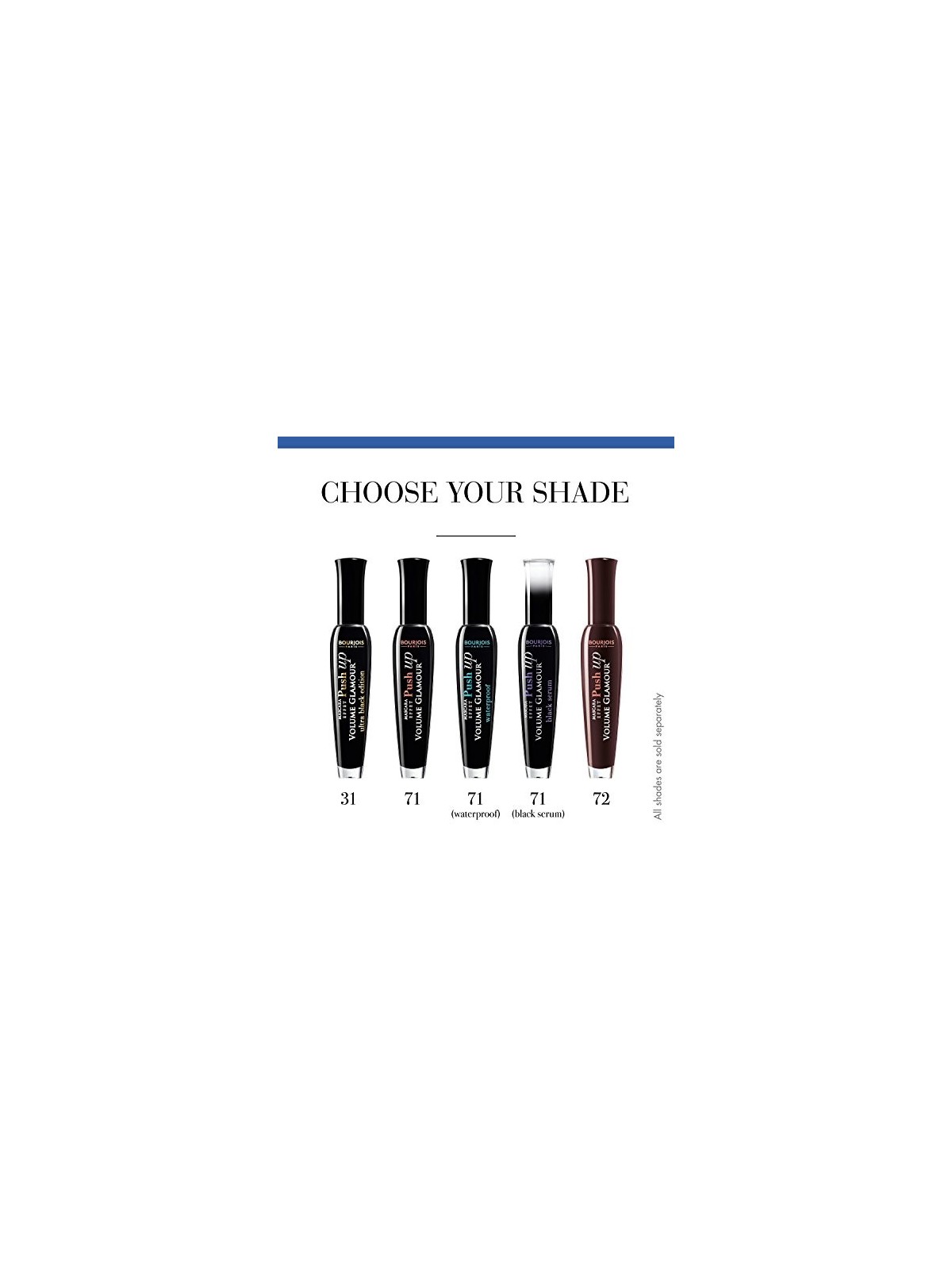 Mascara Volume Glamour Push Up Effect Waterproof 6 ml donna Black