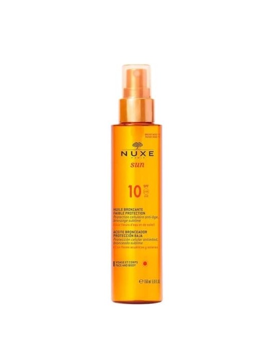 Nuxe Sun Tanning Oil SPF10 for Face and Body 150ml