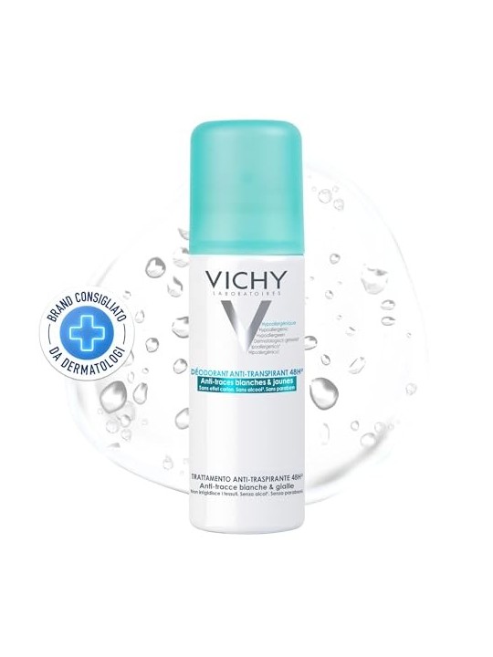 Vichy 48H Anti-Transpirant Anti-Traces Deo Spray donna 125ml Alcohol free - Paraben free