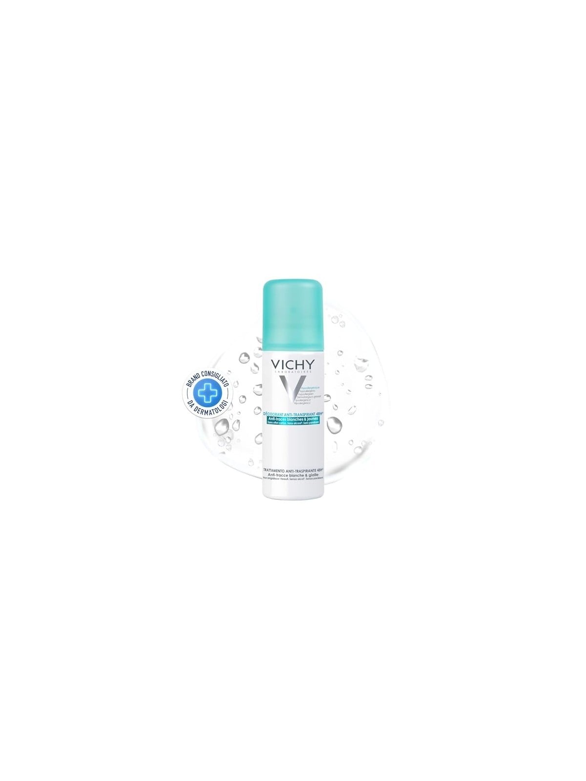 Vichy 48H Anti-Transpirant Anti-Traces Deo Spray donna 125ml Alcohol free - Paraben free