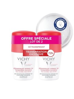 Vichy Antiperspirant Stress Resist 72H 2 pz Rollon antitraspirante contro la sudorazione eccessiva donna 50ml