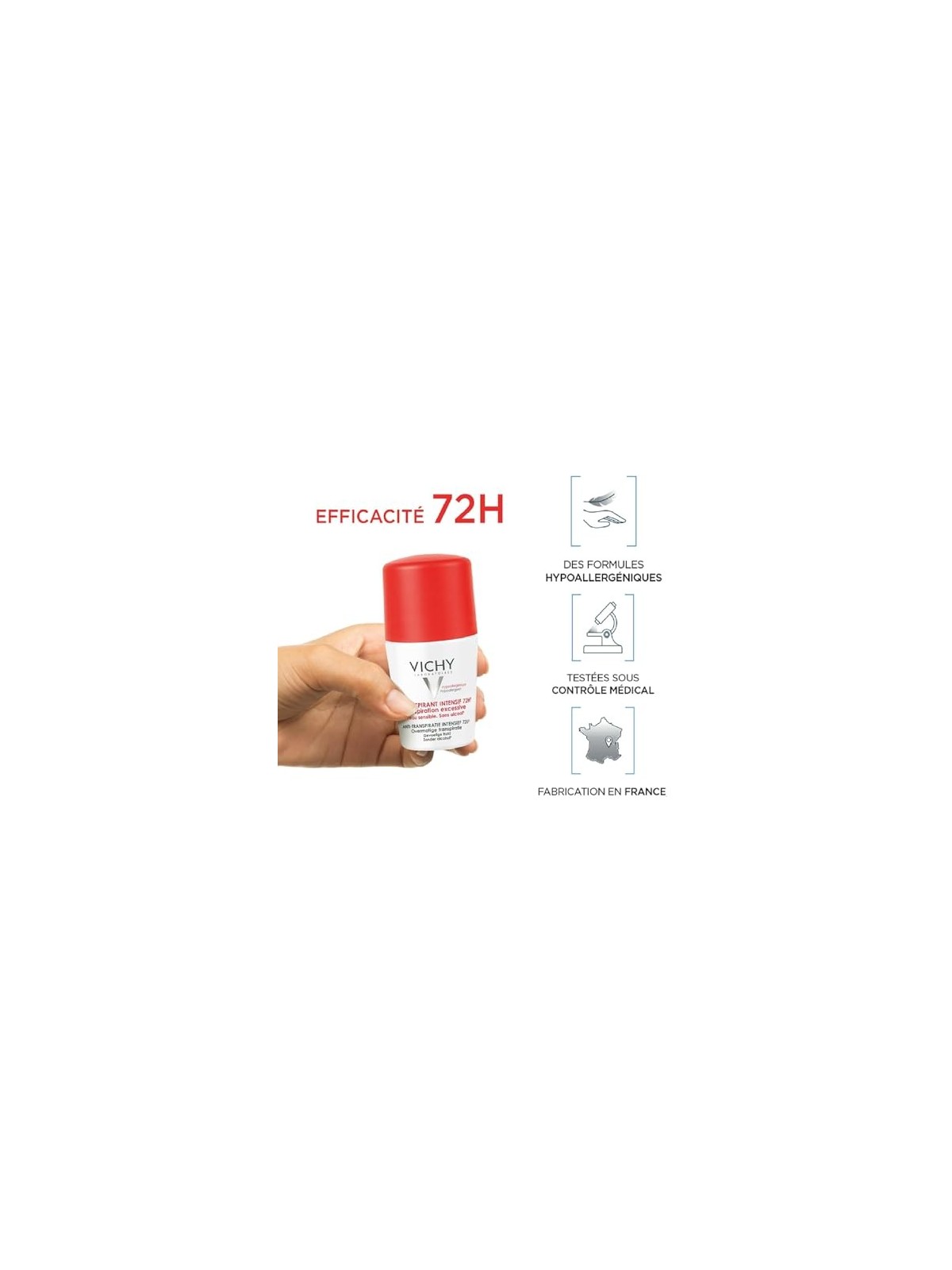Vichy Antiperspirant Stress Resist 72H 2 pz Rollon antitraspirante contro la sudorazione eccessiva donna 50ml