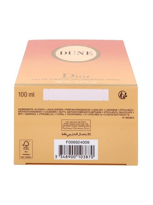 Dior Dune eau de toilette donna 100ml acquista 