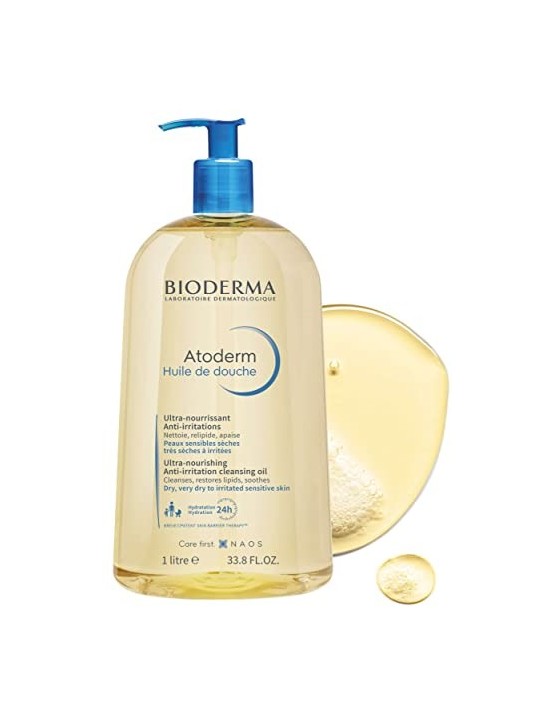 Bioderma Atoderm Ultra -Nourishing Shower Oil donna 1liter Very Dry To Irritated Sensitive Skin
