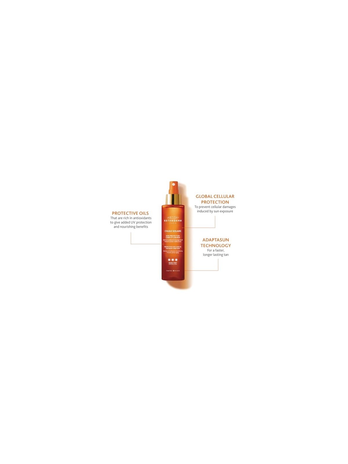 L'HUILE SOLAIRE sol fuerte cuerpo y cabello spray 150ml