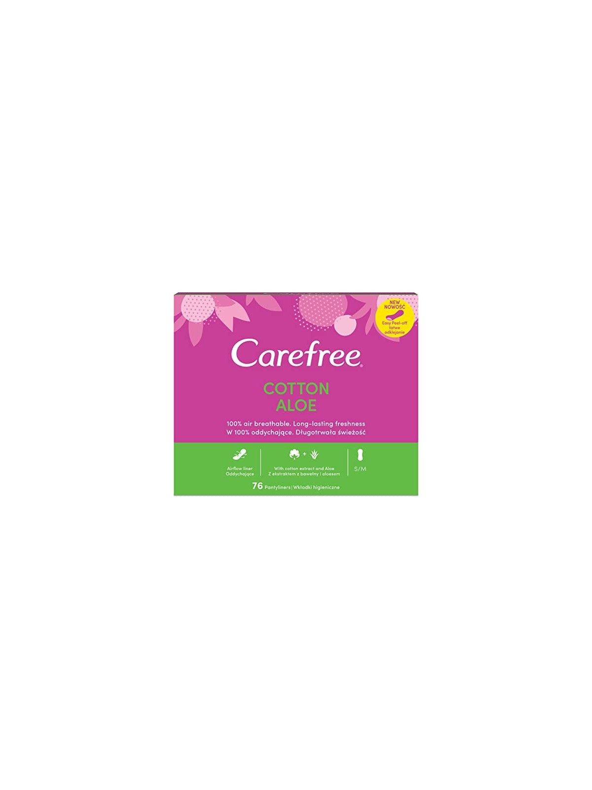 Assorbenti normali Carefree Cotton Feel Aloe 76 pezzi