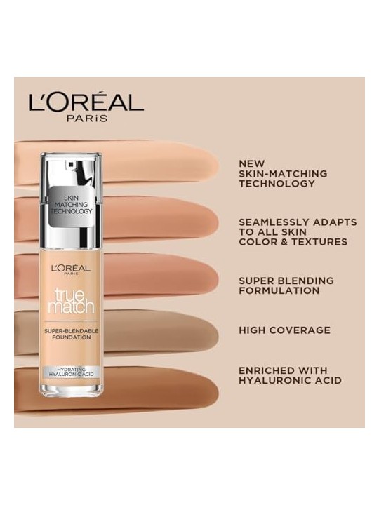 Fondotinta L'Orï¿½ï¿½al True Match Super sfumabile 4N Beige