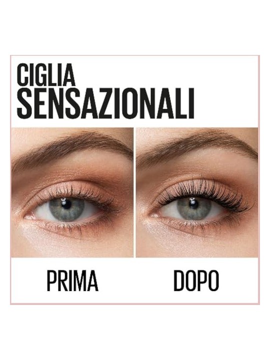 Maybelline Lash Sensazionale mascara moltiplicatore per ciglia donna Intense Black
