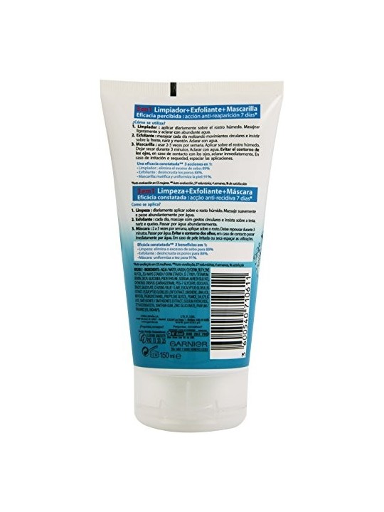 GARNIER PURE ACTIVE 3 in 1 Cleansing Gel for Oily Skin 150ml Women