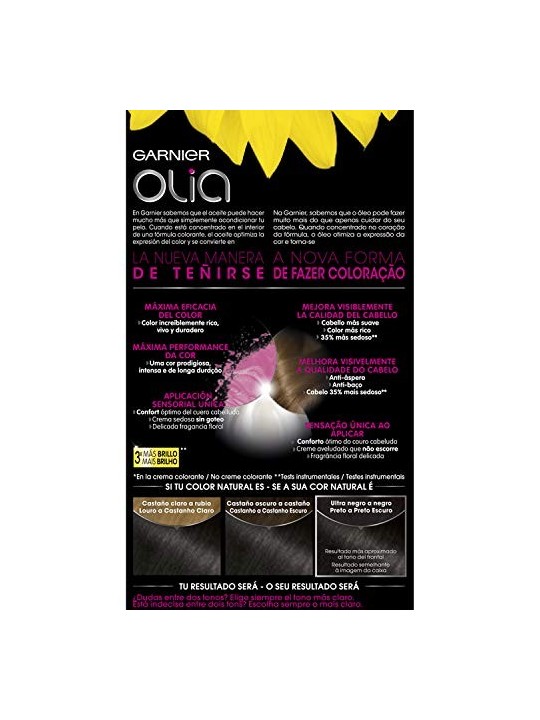 Garnier OLIA Coloracin Permanente  10 Negro Ebano set unisex