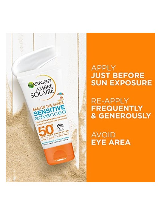 Crema solare GARNIER Ambre Solaire SPF 50 Sensitive Advanced per bambini