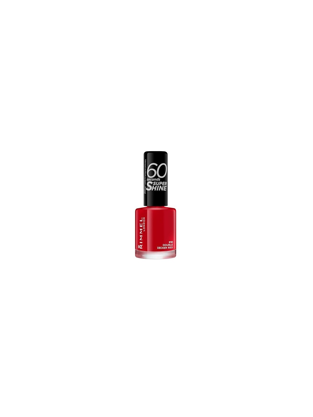 Rimmel 60 Secondi Super Shine Smalto per Unghie 8 ml 310 Double Decker Rosso donna
