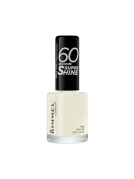 Rimmel 60 Secondi Super Shine Smalto per Unghie 8 ml 703 White Hot Love donna