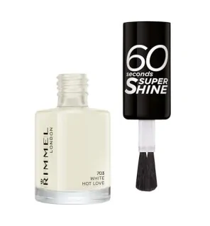 Rimmel 60 Secondi Super Shine Smalto per Unghie 8 ml 703 White Hot Love donna