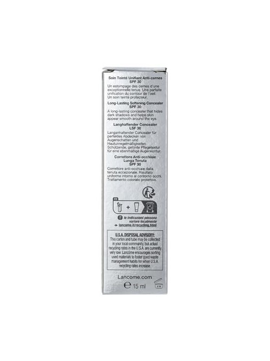 Lancome Effacernes Longue Tenue Softening Concealer SPF30 04 Beige Rose